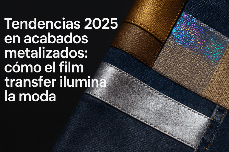 Lee más sobre el artículo Tendencias 2025 en acabados metalizados: cómo el film transfer ilumina la moda